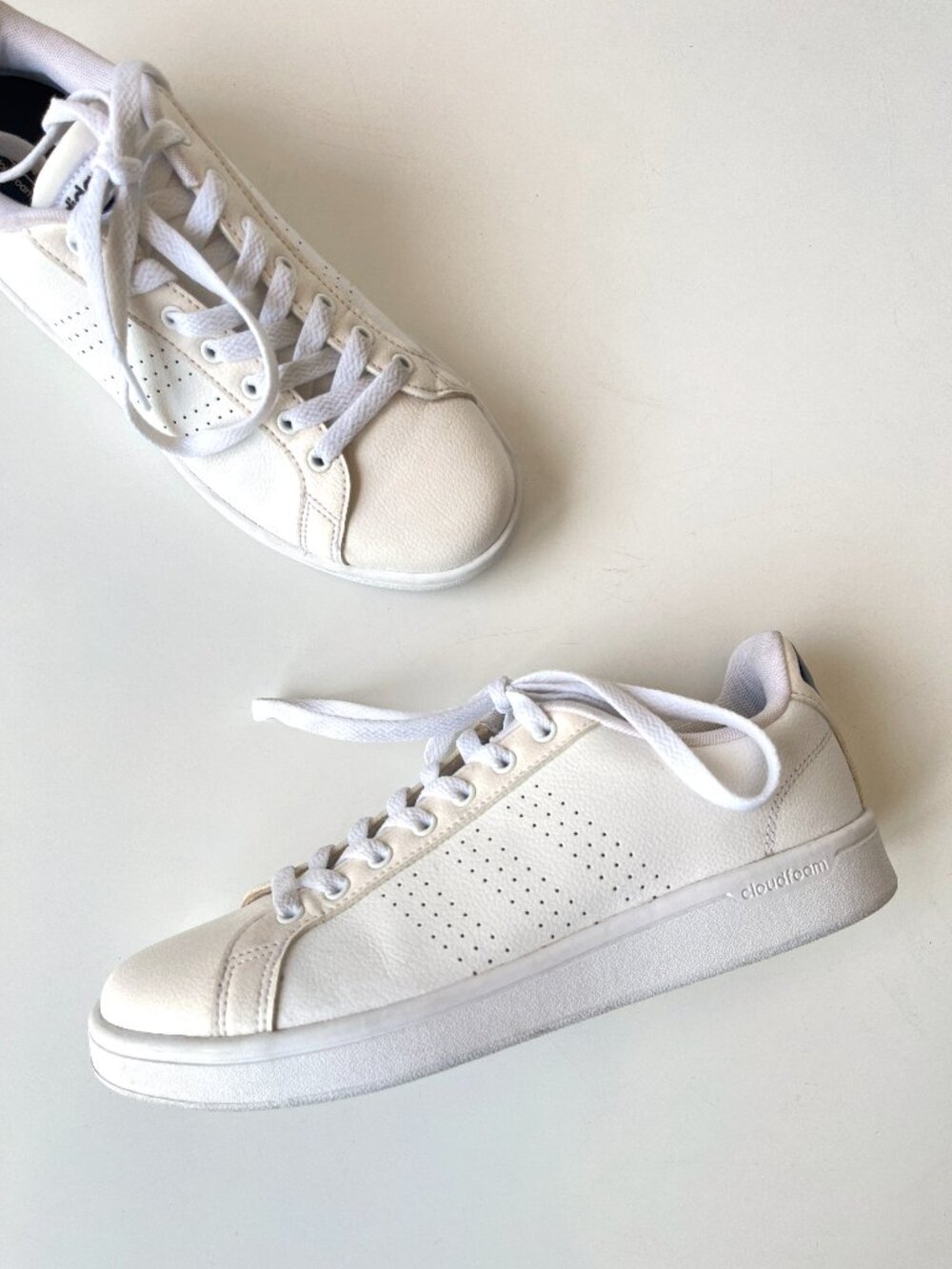 Women’s Adidas Neo Cloudfoam Advantage White Stan Smith Sneakers Shoes Size 9